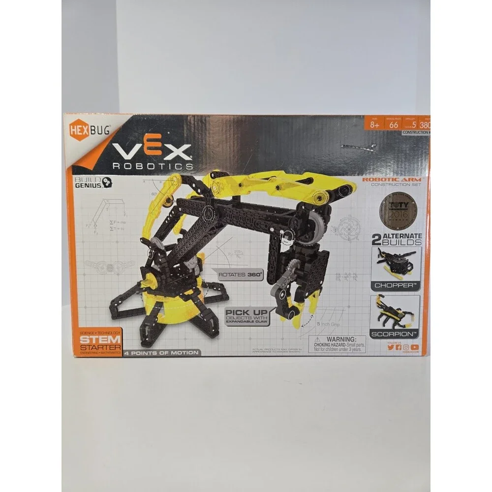 HEXBUG VEX Robotics Robotic Arm Construction Set 380+ Pieces STEM Open Box